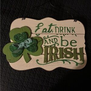 Green and Cream Irish Wall Decor